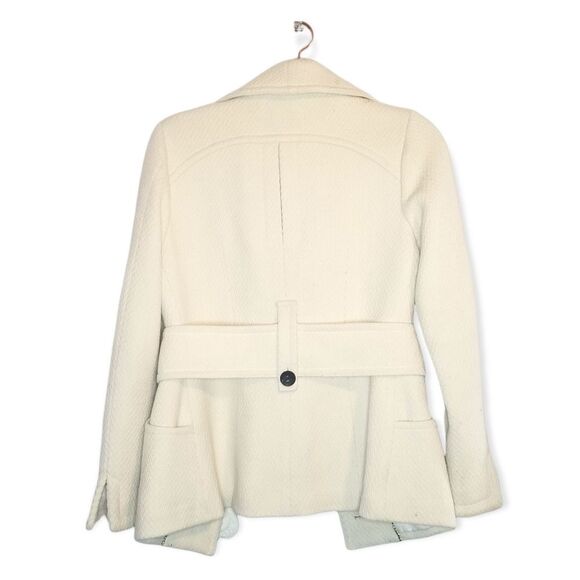 Soia & Kyo Cream Belted Wool Peacoat - Picture 2 of 14